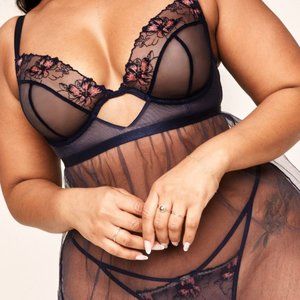 Unlined Babydoll Sheer OLD HOLLYWOOD STYLE Plus Sz